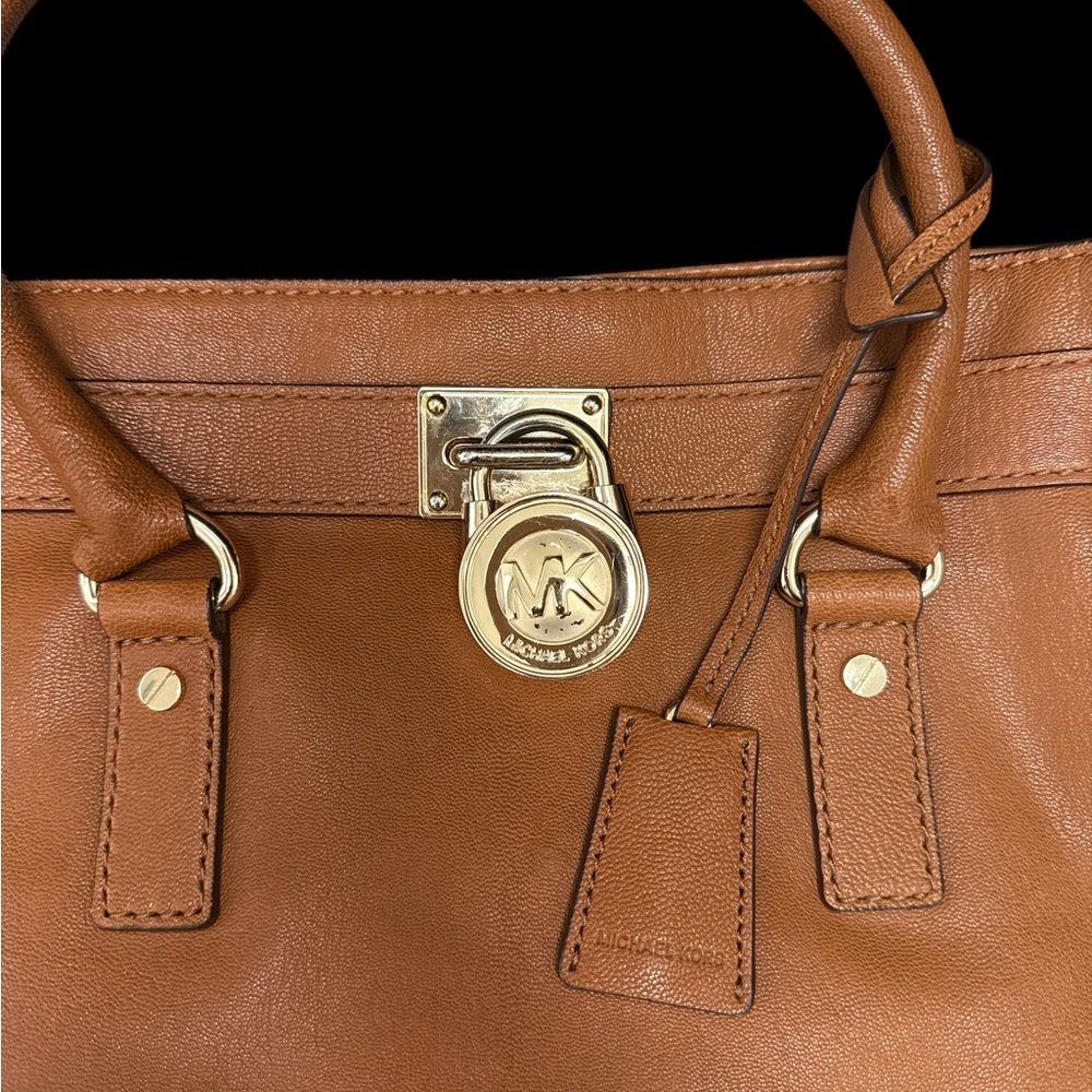 MICHAEL KORS Hamilton Brown Pebbled Leather Large - Picture 5 of 11